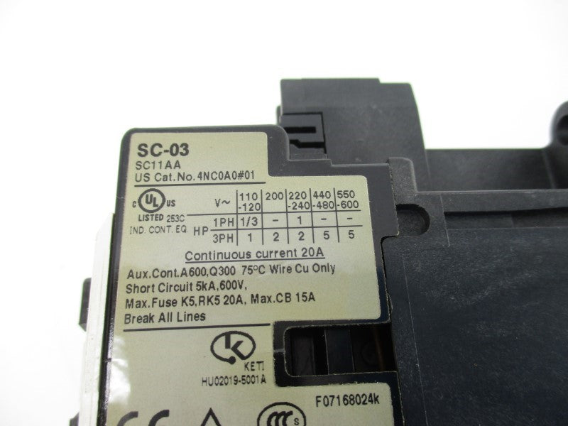FUJI ELECTRIC 4NC0A0101 100-110V 20A NSNP