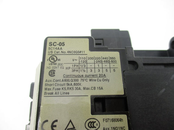 FUJI ELECTRIC 4NC0G0B11 200-220V 20A NSNP