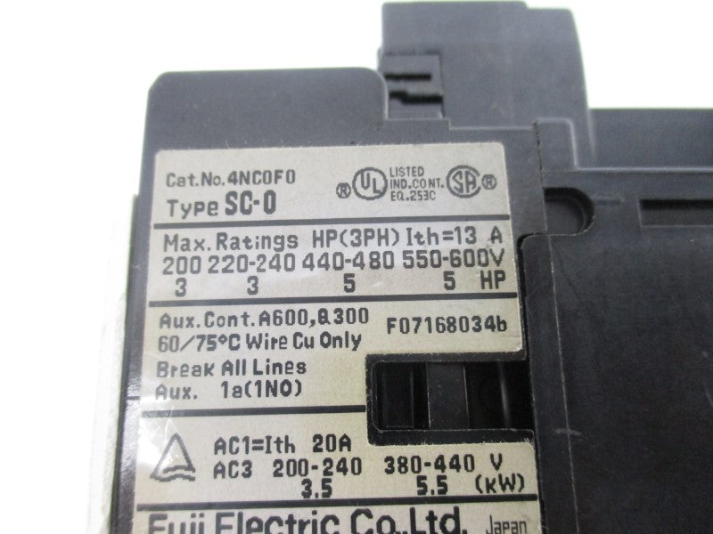 FUJI ELECTRIC 4NC0F0 200-220/220-240V 20A NSNP