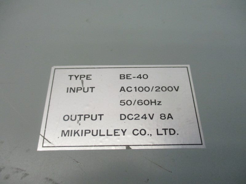 MIKI PULLEY BE-40 100/200VAC 8A NSNP