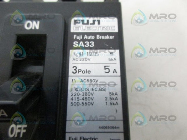 FUJI ELECTRIC SA33 CIRCUIT BREAKER NSNP