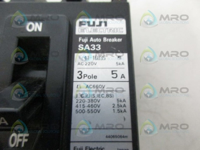 FUJI ELECTRIC SA33 CIRCUIT BREAKER NSNP