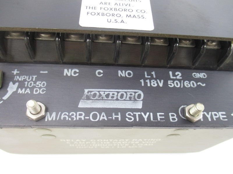 FOXBORO M/63R-OA-H 118V 5A NSNP
