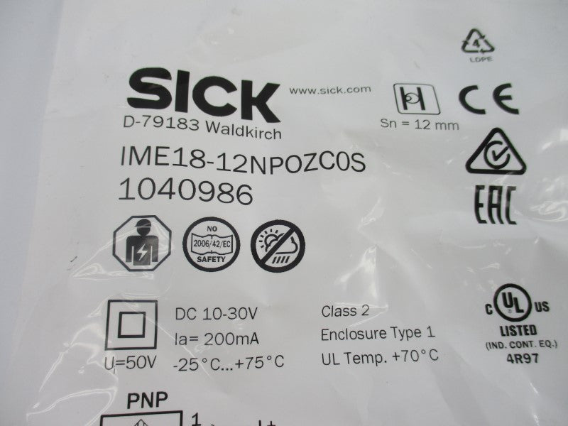 SICK IME18-12NPOZC0S 1040986 10-30VDC NSMP
