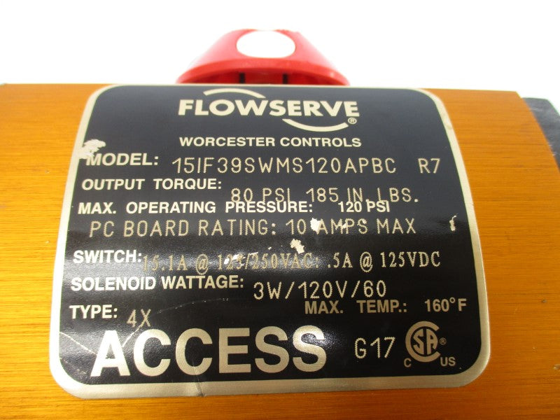 FLOWSERVE 15IF39SWMS120APBCR7 125/250VAC 15.1A 120PSI NSNP