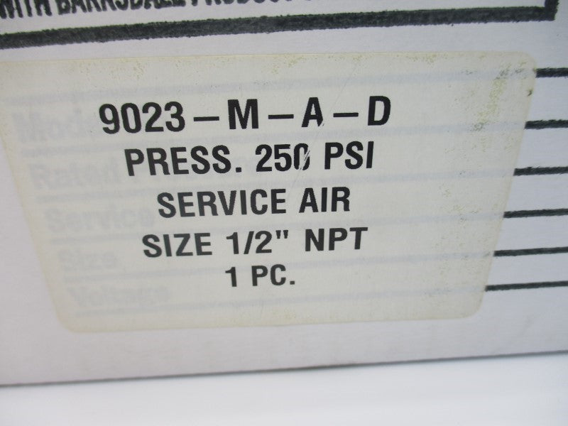 BARKSDALE 9023-M-A-D 250PSI 1/2" NSMP