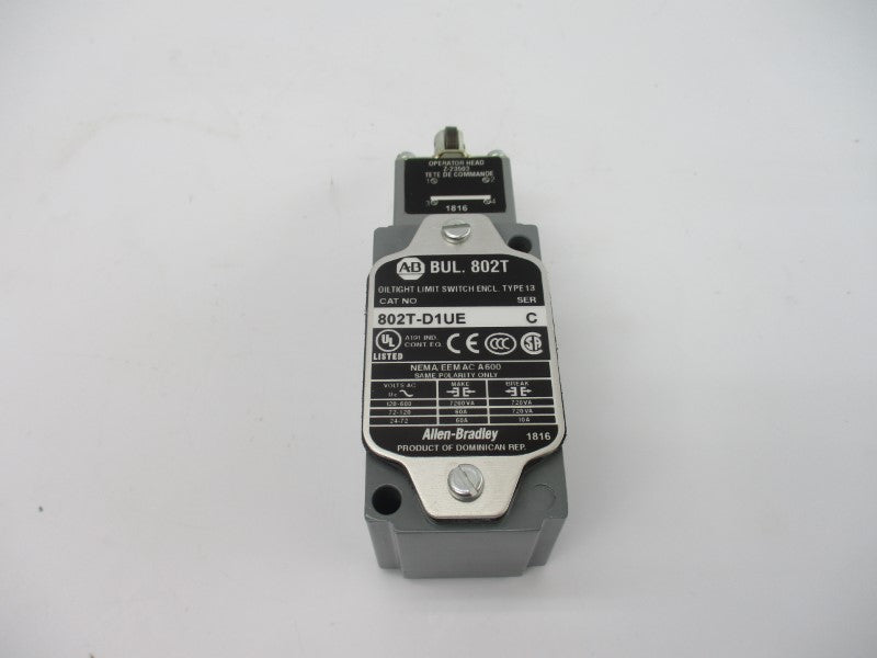 ALLEN BRADLEY 802T-D1UE SER. C 120-600VAC 60A (WH) NSMP