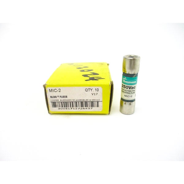 BUSSMANN MIC-2 250VAC 2A (PKG OF 10) NSMP