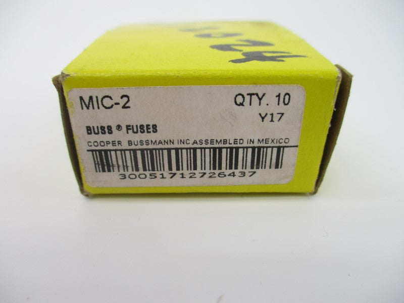 BUSSMANN MIC-2 250VAC 2A (PKG OF 10) NSMP