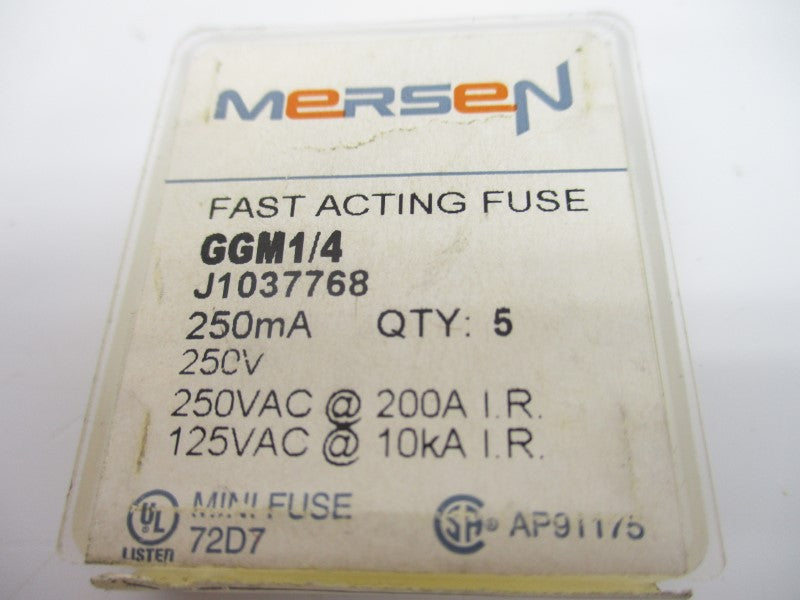 MERSEN GGM1/4 250VAC 1/4A  (PKG OF 5) NSMP