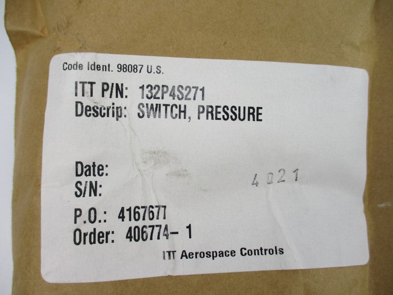 ITT 132P4S271 125/250VAC 11A 50-100PSI NSMP