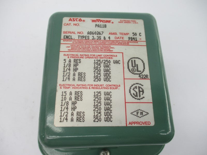 ASCO PA11B 125/250VAC 5A UNMP