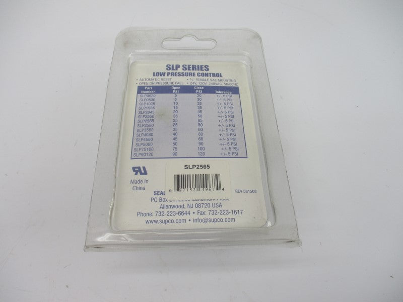 SUPCO SLP2565 240VAC 120PSI NSMP