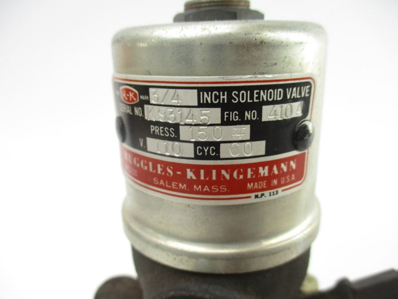 RUGGLES KLINGEMANN 410A 110V 3/4" NSNP