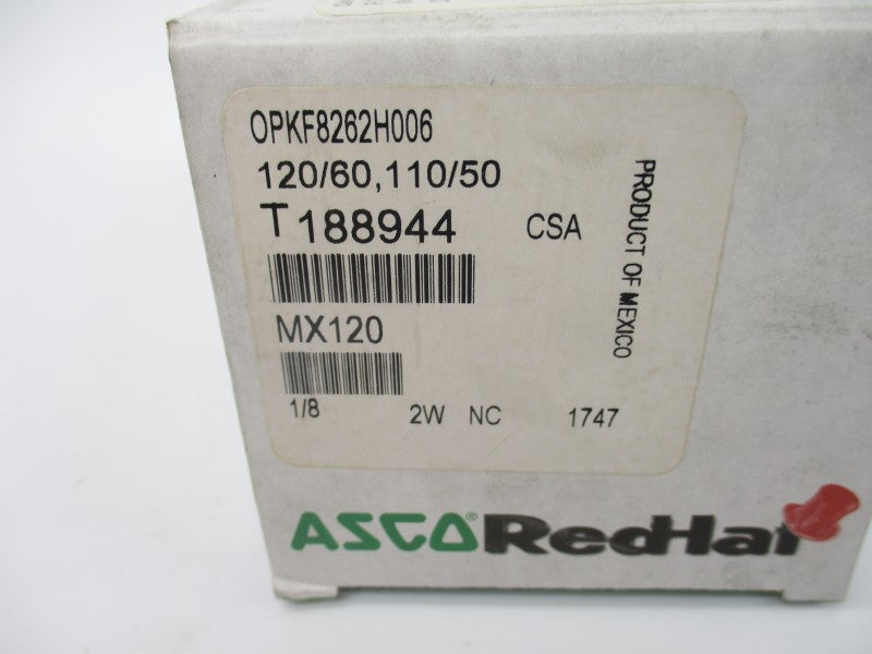 ASCO OPKF8262H006 110/120V 120-185PSI 1/8" NSMP