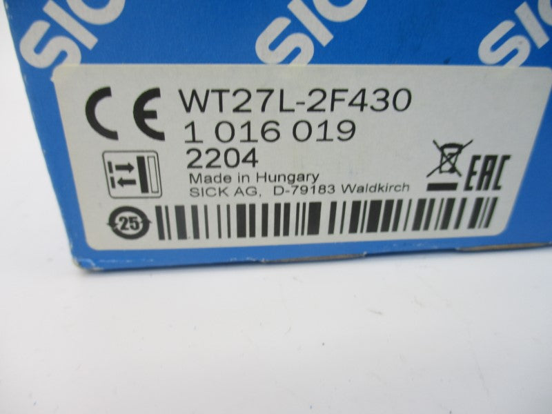 SICK WT27L-2F430 1016019 10-30VDC NSMP