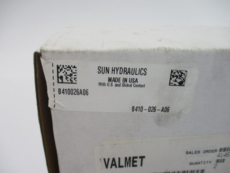 SUN HYDRAULICS B410-026-A06 2KH1-A2 REV. A NSMP