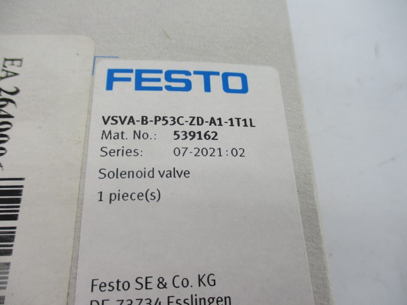 FESTO VSVA-B-P53C-ZD-A1-1T1L 539162 24VDC 43.5-145PSI NSMP
