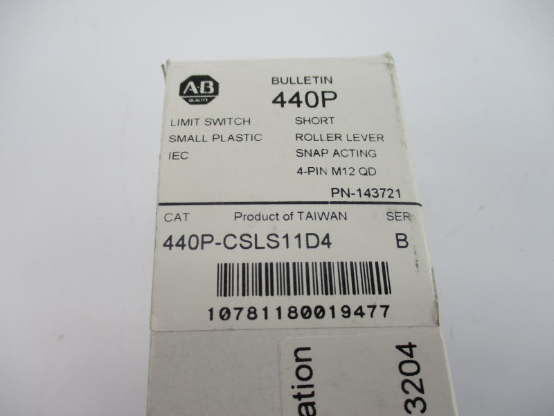 ALLEN BRADLEY 440P-CSLS11D4 SER. B 240V 10A (WH) NSMP