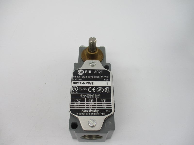 ALLEN BRADLEY 802T-NPW2 SER. 1 72-120VAC 60A (WH) NSMP