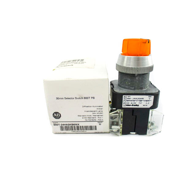 ALLEN BRADLEY 800T-24HA2KB6MX SER. U 24VAC/DC (WH) NSMP