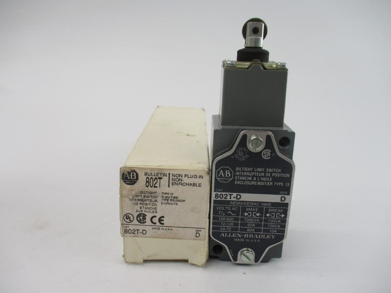 ALLEN BRADLEY 802T-D SER. D 72-120VAC 60A (WH) NSMP