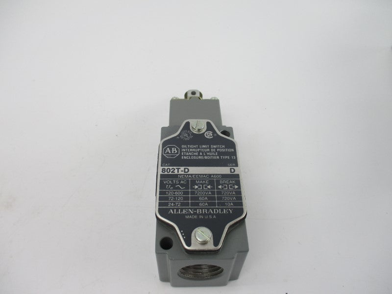 ALLEN BRADLEY 802T-D SER. D 72-120VAC 60A (WH) NSMP