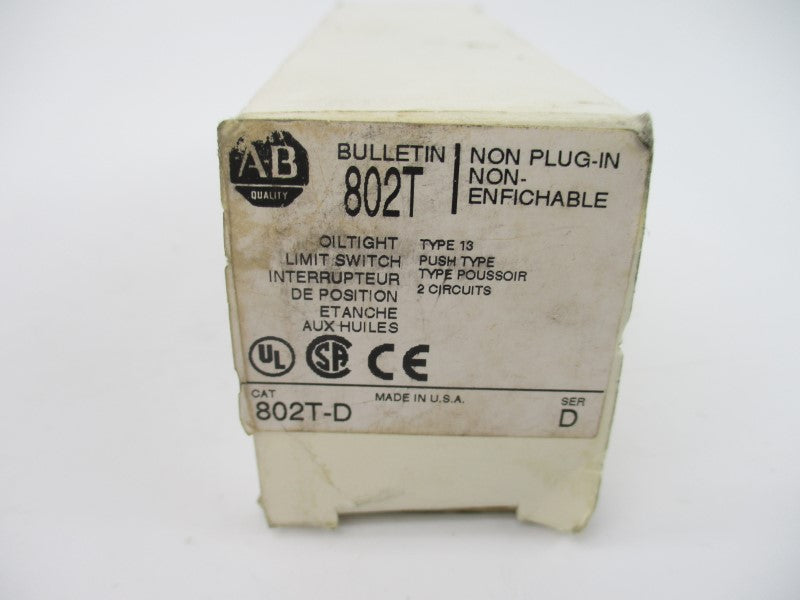 ALLEN BRADLEY 802T-D SER. D 72-120VAC 60A (WH) NSMP