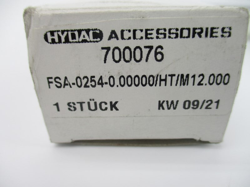 HYDAC FSA-0254-0.00000/HT/M12.000 700076 -10-80'C/20-180'F NSMP