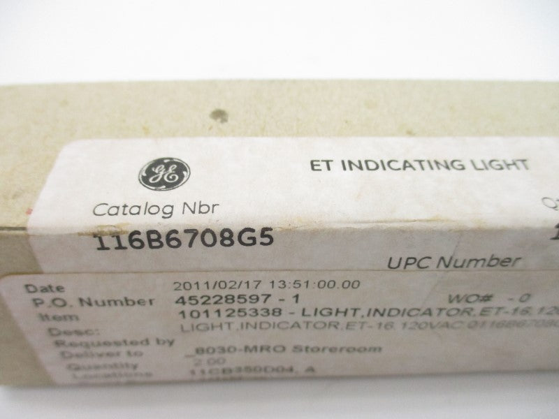GENERAL ELECTRIC 116B6708G5 120V NSMP