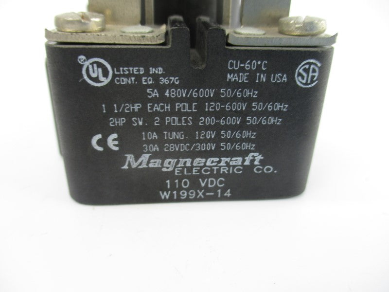 MAGNECRAFT W199X-14 110VDC 5A NSNP