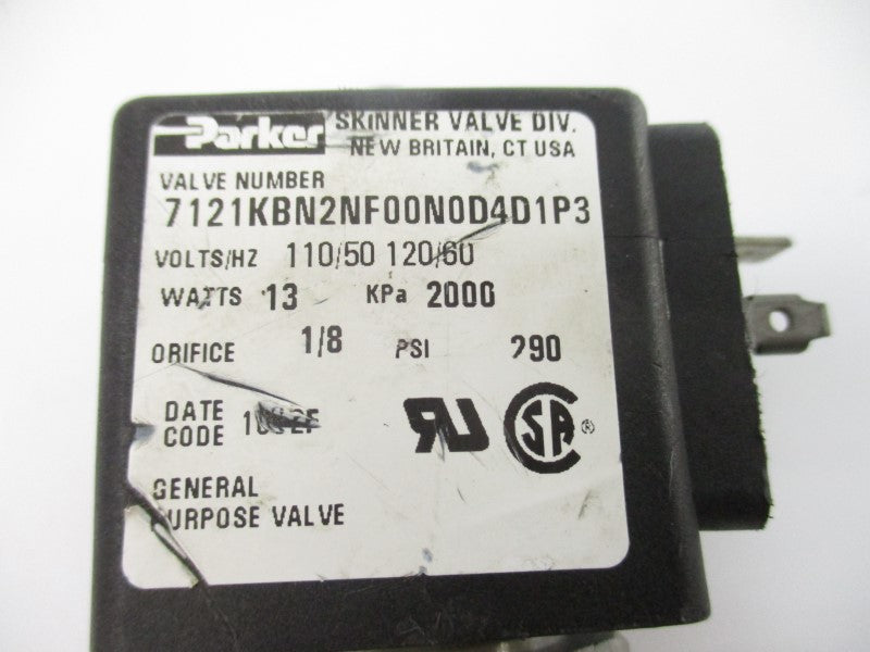 PARKER 7121KBN2NF00N0D4D1P3 110/120V 290PSI 1/8" UNMP