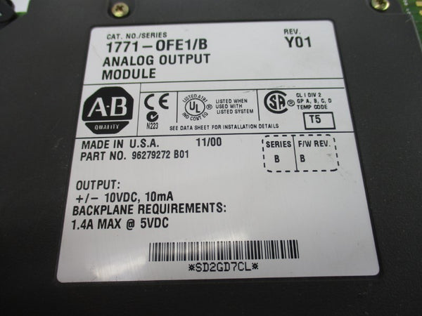 ALLEN BRADLEY 1771-OFE1 SER. B F/W B REV. Y01 UNMP