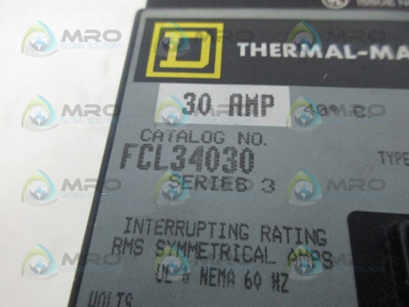 SQUARE D FCL34030 CIRCUIT BREAKER NSNP