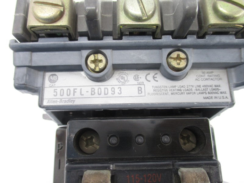 ALLEN BRADLEY 500FL-B0D93 SER. B 110/115-120V 30A NSNP