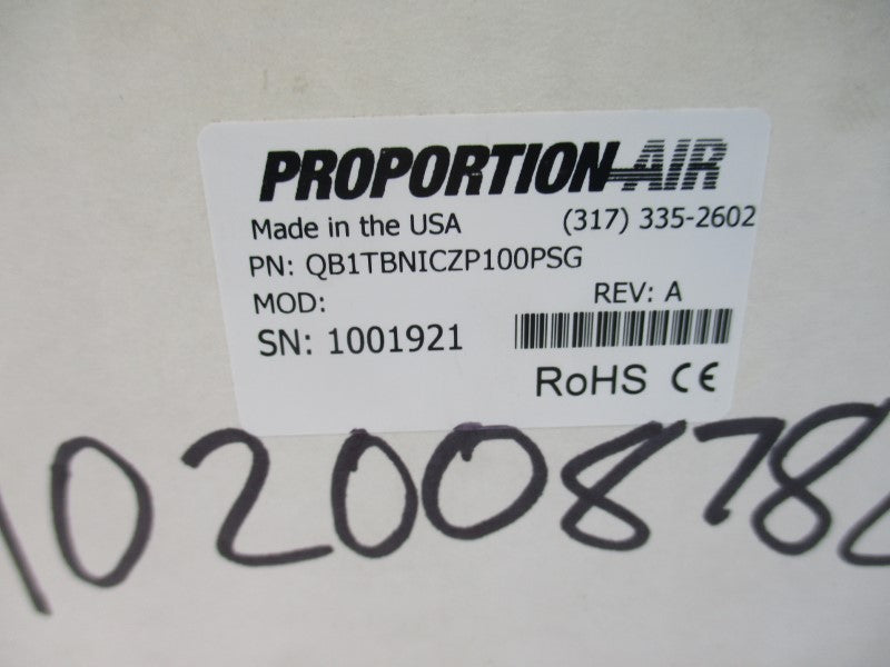 PROPORTION AIR QB1TBNICZP100PSG REV. A NSMP