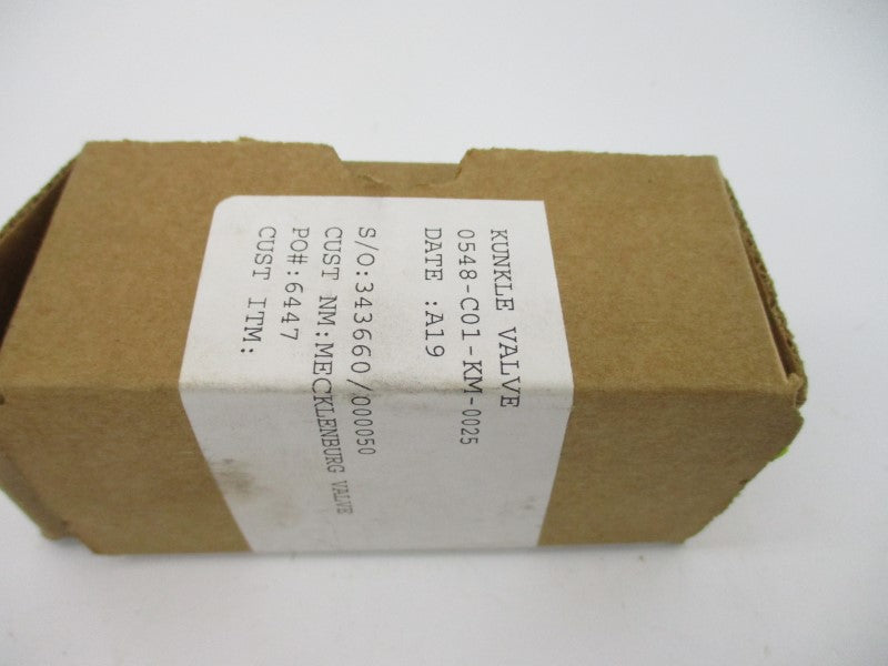 KUNKLE VALVE 0548-C01-KM0025 25PSI 1/2" NSMP