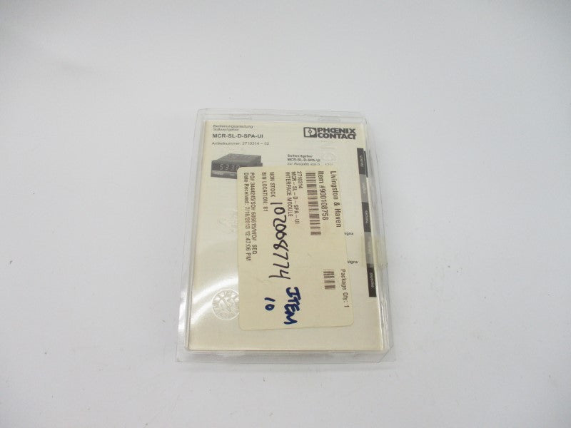 PHOENIX CONTACT MCR-SL-D-SPA-UI 2710314-02 10-30VDC NSMP