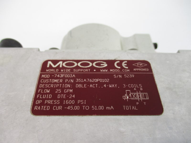 MOOG 743F003A 1600PSI UNMP