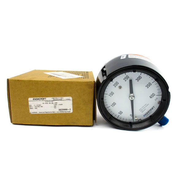 ASHCROFT 45-1279-SS-04L-400# 0-400PSI 4-1/2" NSMP