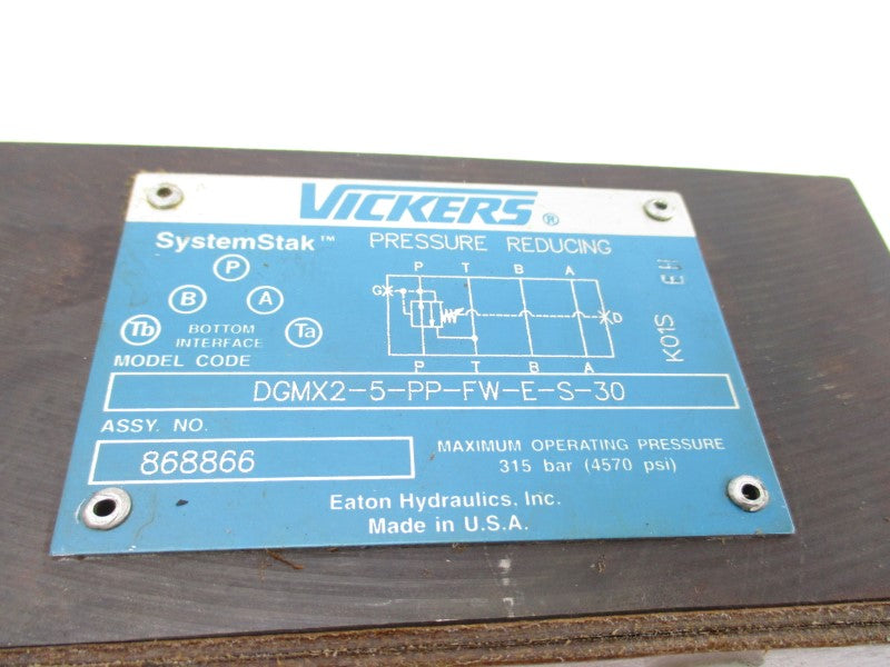 VICKERS DGMX25PPFWES30 868866 4570PSI NSNP