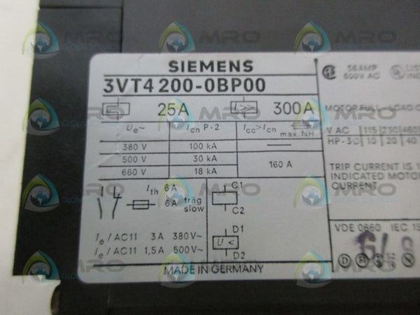 SIEMENS 3VT4200-0BP00 CIRCUIT BREAKER  NSMP