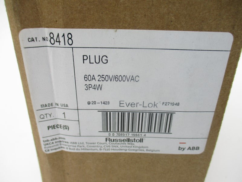 RUSSELLSTOLL 8418 250/600VAC 60A NSMP