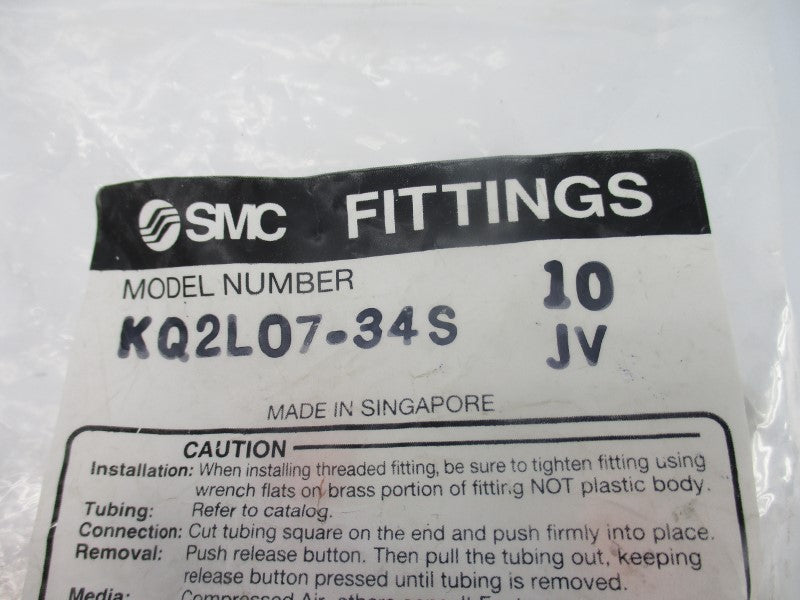 SMC KQ2L07-34S (PKG OF 10) NSMP