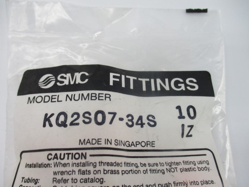 SMC KQ2S07-34S (PKG OF 10) NSMP