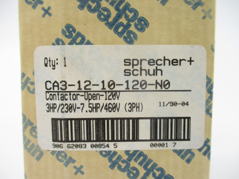 SPRECHER+SCHUH CA3-12-10-120-N0 110/120V 20A NSMP
