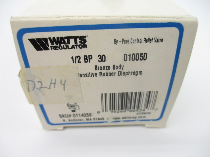 WATTS 1/2BP30 010050 10-50PSI 1/2" NSMP