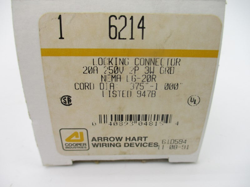 ARROW HART 6214 250V 20A NSMP