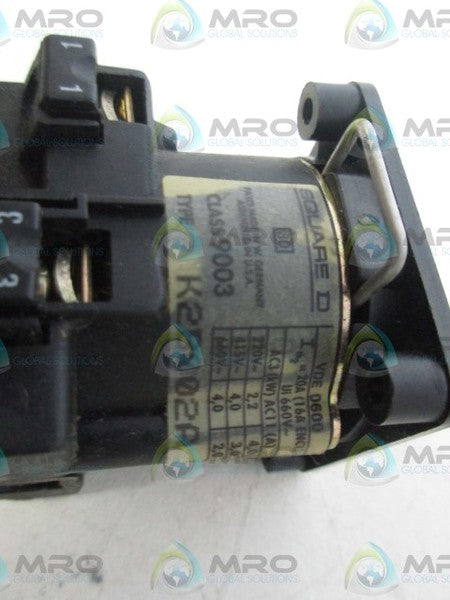 SQUARE D 9003-K2B002A CAM SWITCH NSNP