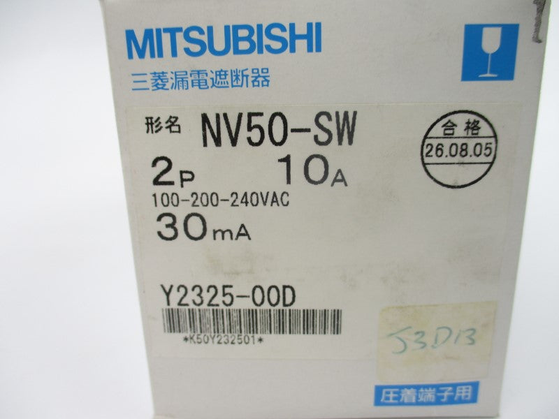 MITSUBISHI NV50-SW2P10A30 100-200-240VAC 10A NSMP